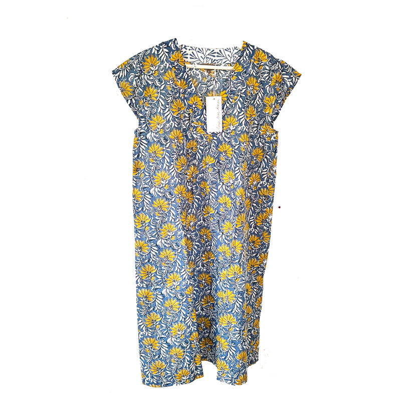 Audrey Shift: Jaipur Blue/Yellow