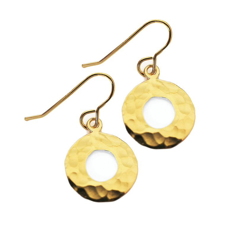 Hammered Disc Earring Hooks EH172/G