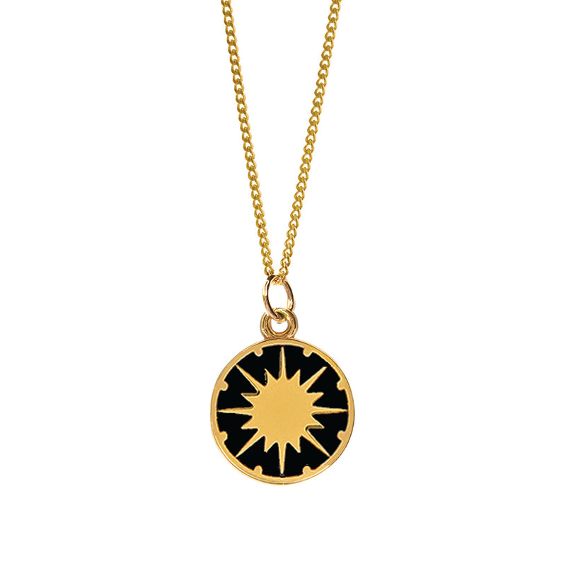 Supernova Black/Gold Necklace EN118-B