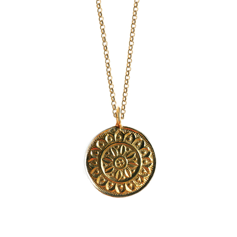 Jaipur Amulet Daisy Gold Vermeil Necklace