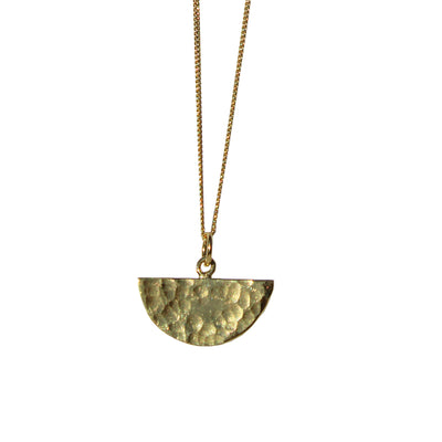 Hammered Gold Vermeil Semi-Circle Necklace