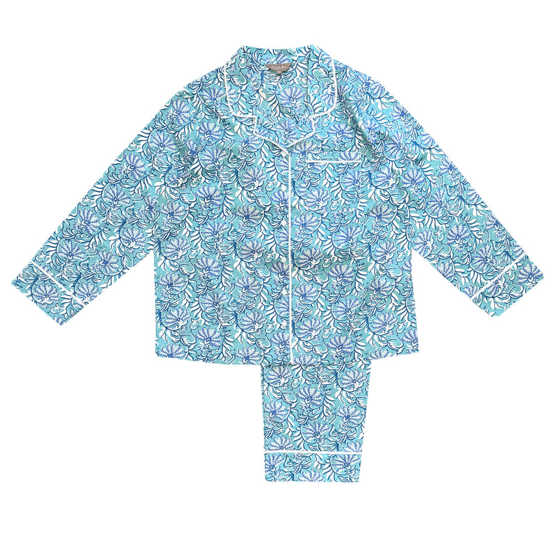 New Jaipur Blue & Turquoise Cotton Pyjamas