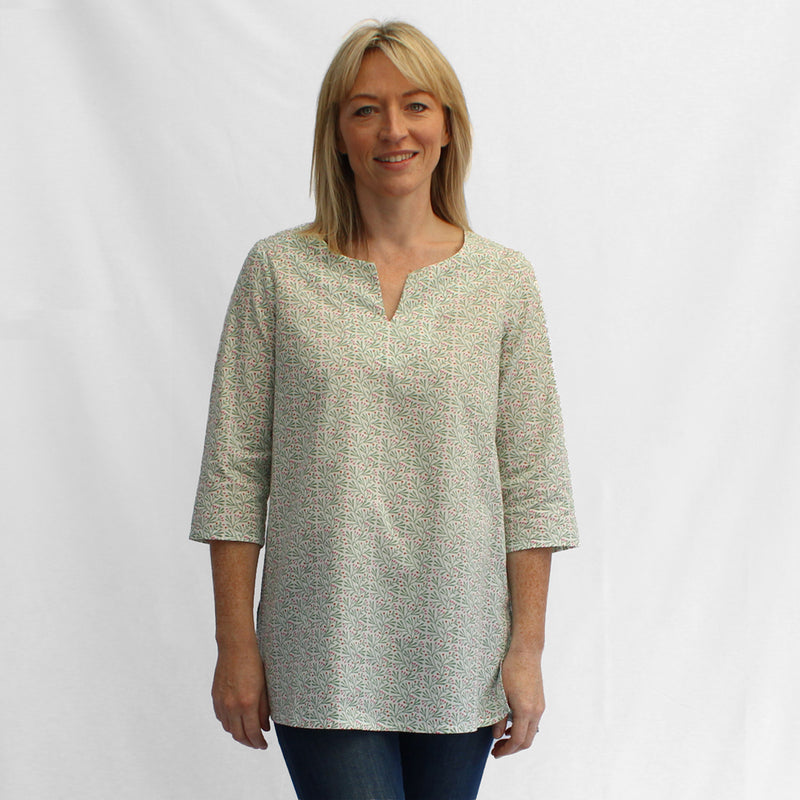 NEW Cotton Tunic - Berry Green, Pink & Orange