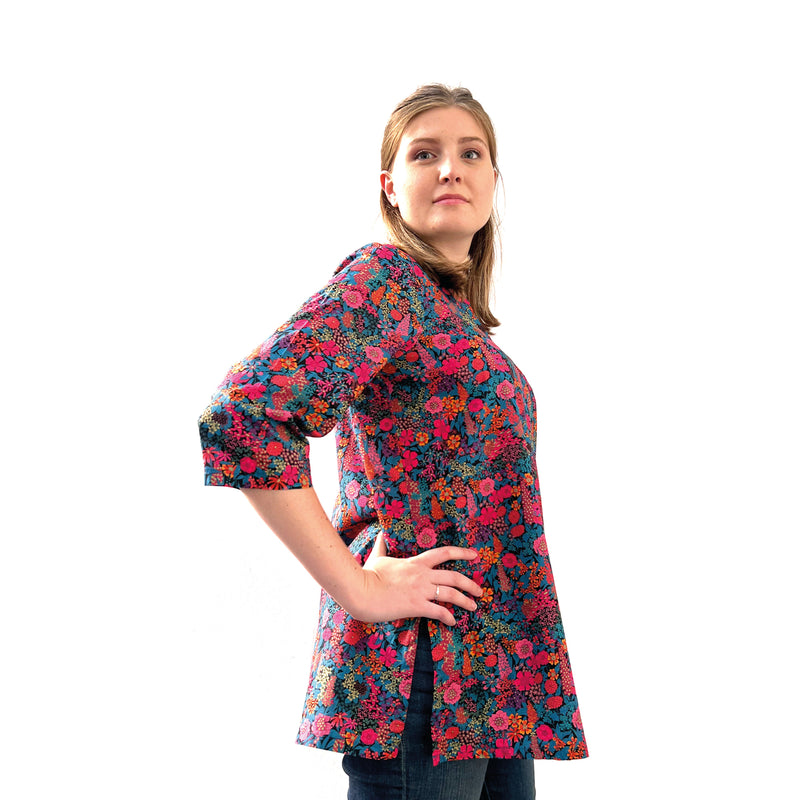 Tunic made with Liberty Fabric: Fuchsia Ciara