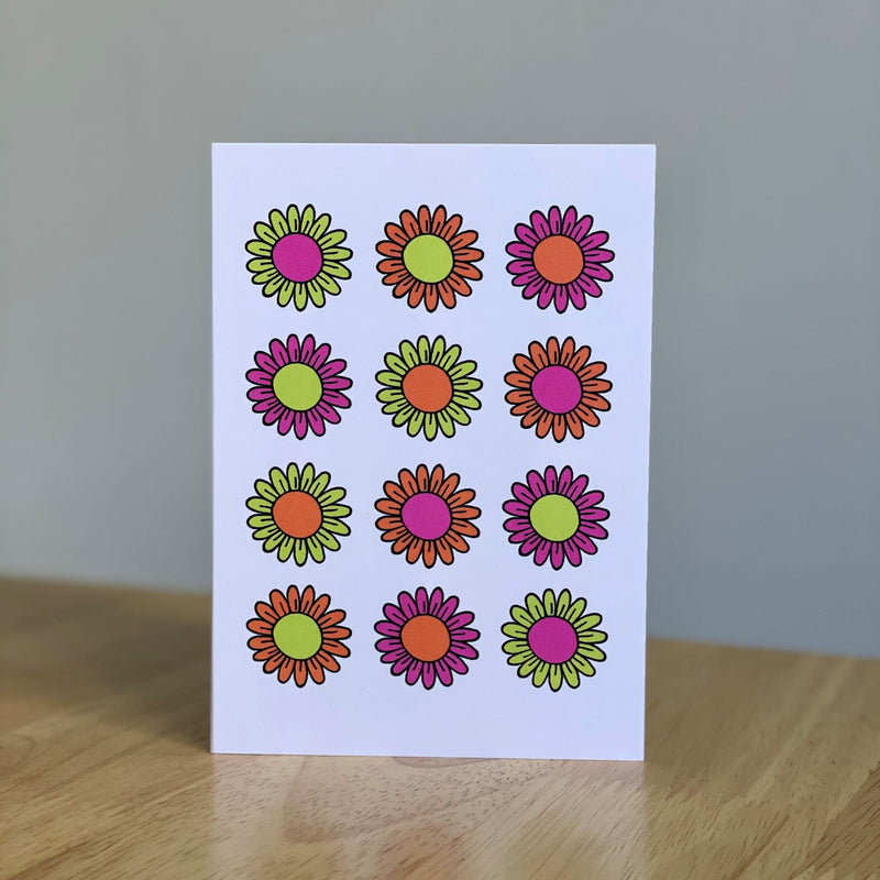 Greetings Card: Flower Power - Unit of 6