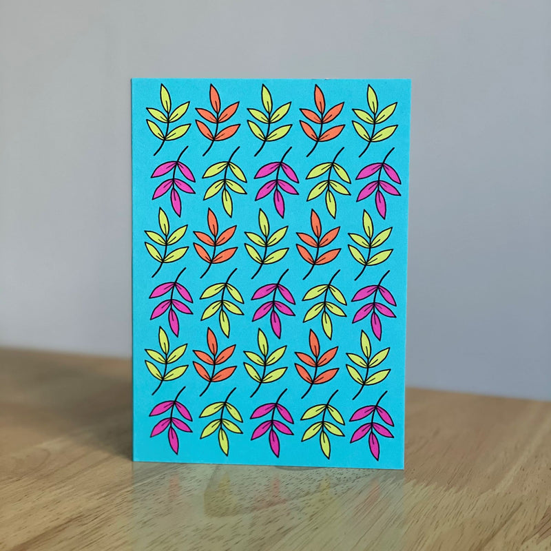 Greetings Card: Tropical Leaves - Unit of 6
