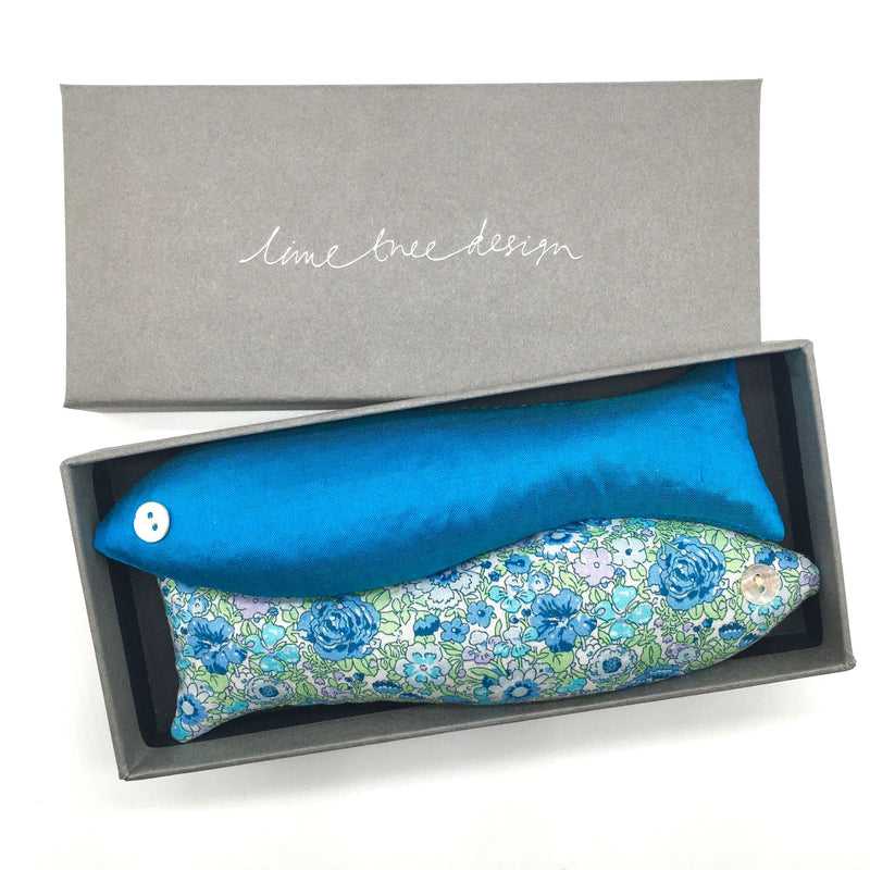 Box of 2 Lavender Fish - Aquamarine