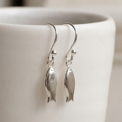 Fish Hook Earrings Silver