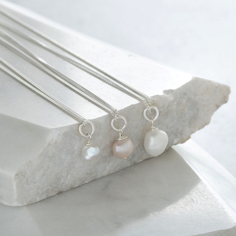 Single Baroque Pearl Necklace - 3 Sizes