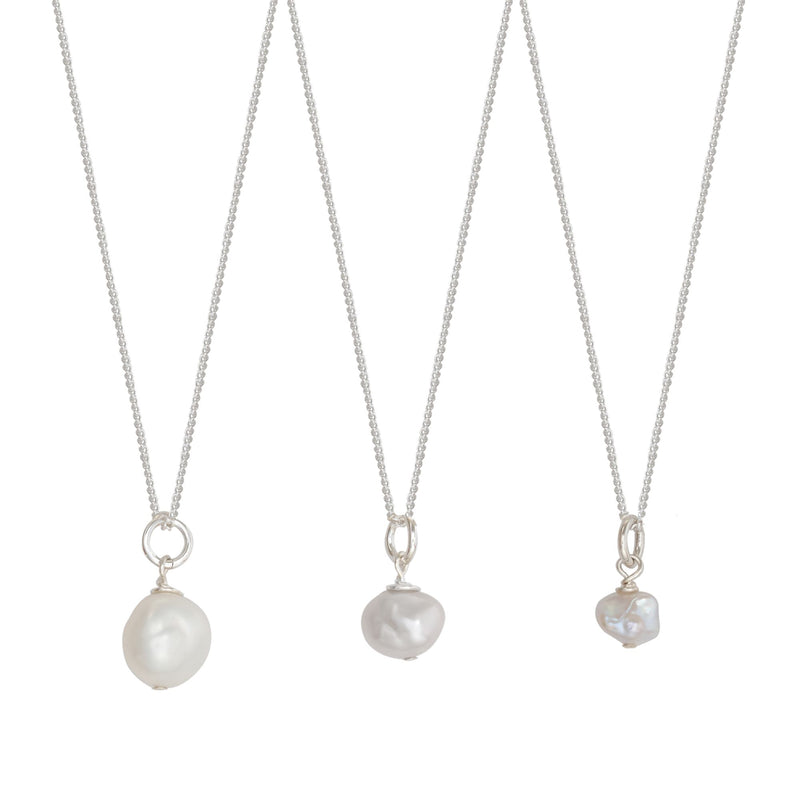 Single Baroque Pearl Necklace - 3 Sizes