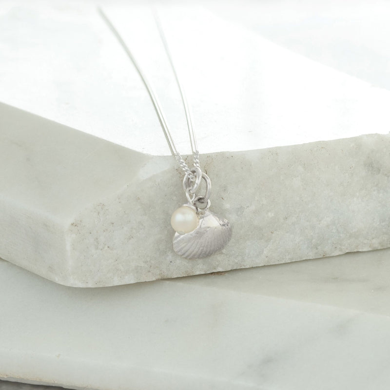 Shell & Pearl Pendant Necklace