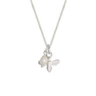 Bee & Pearl Pendant Necklace