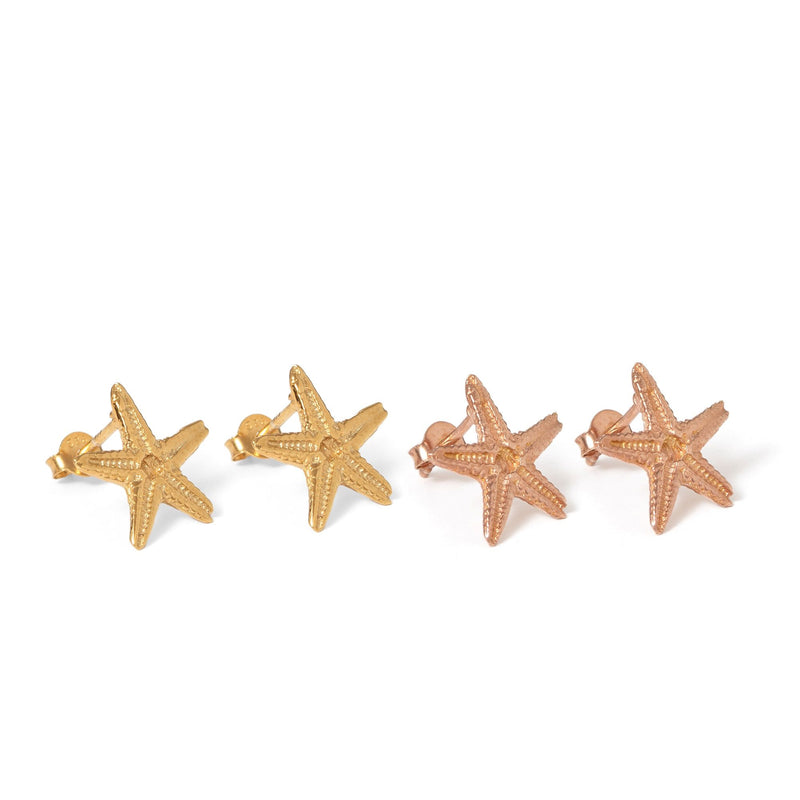 Starfish Stud Earrings Gold