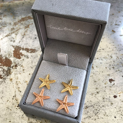 Starfish Stud Earrings Gold