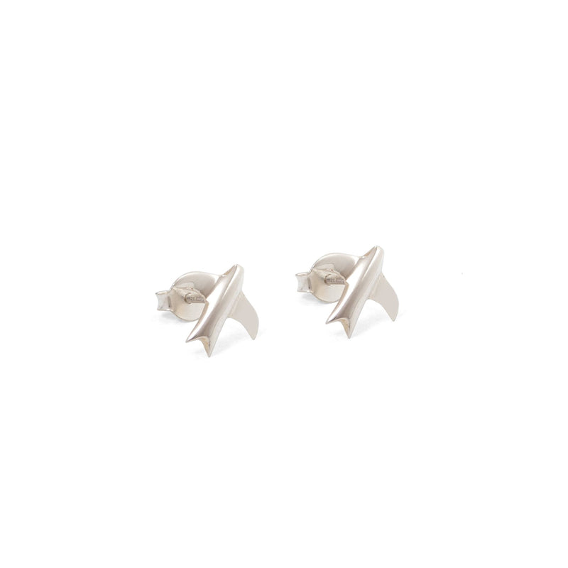 Swallow Stud Earrings Silver