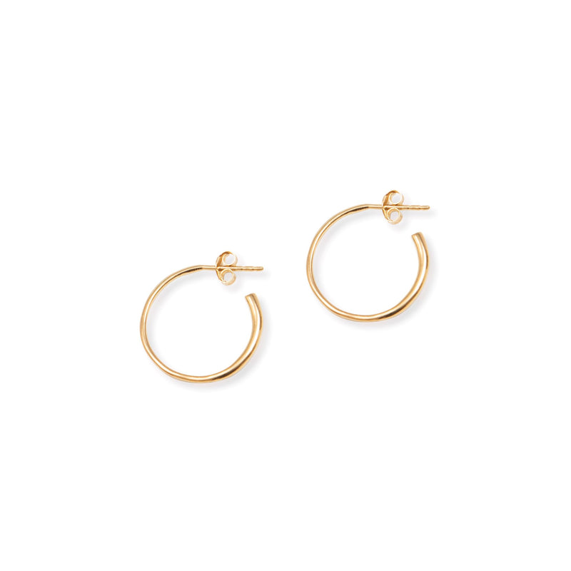 Half Hoop Earrings 21mm Gold Vermeil