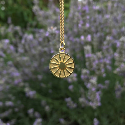 Gold Vermeil Medallion Necklace: Marguerite