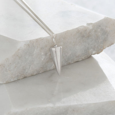 Cornet Pendant Necklace Silver - Large