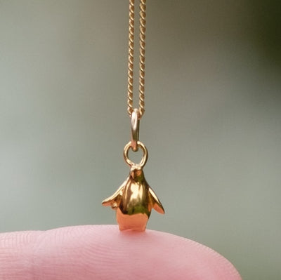 Tiny Penguin Charm Necklace