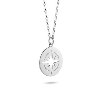 Compass Necklace - Sterling Silver