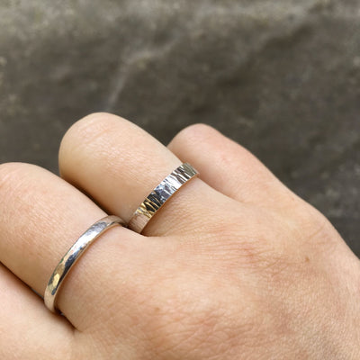 Hammered Stacking Ring Sterling Silver