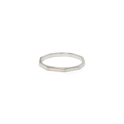 Hexagon Stacking Ring Sterling Silver