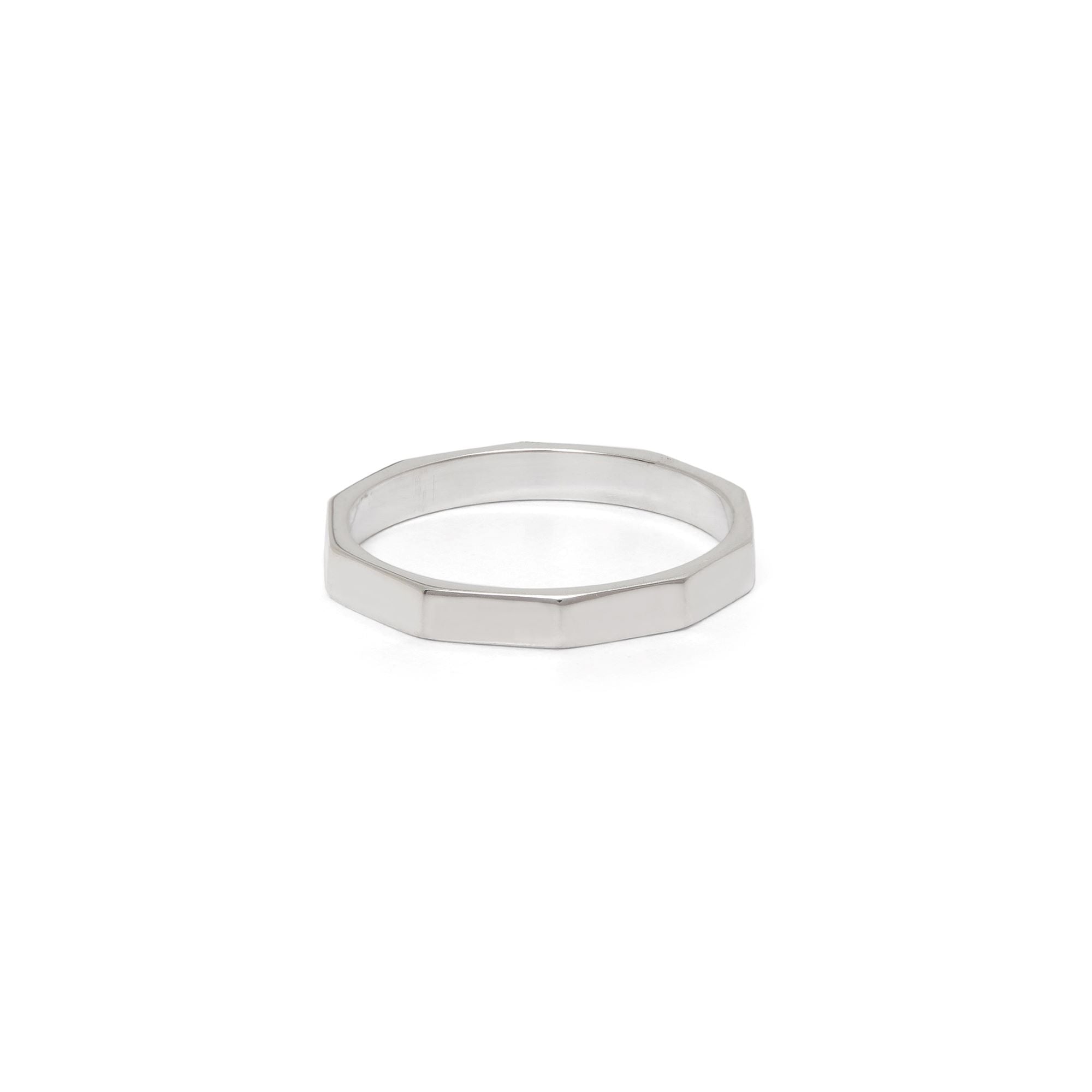 Heavy Hex Stacking Ring Sterling Silver – Lime Tree Collection